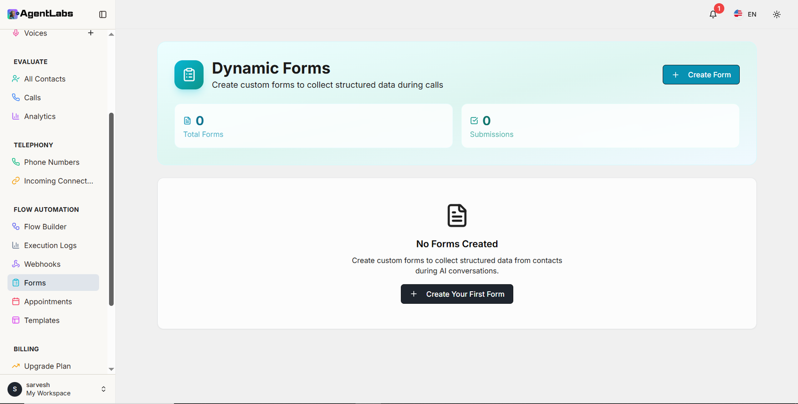 Dynamic Forms Dashboard
