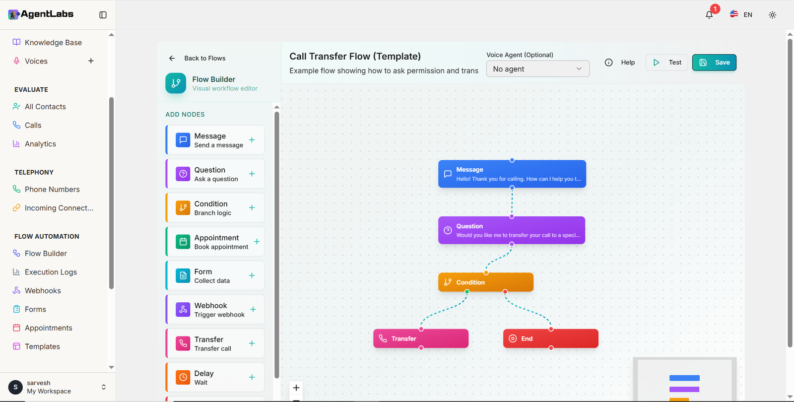 Flow Builder Visual Editor