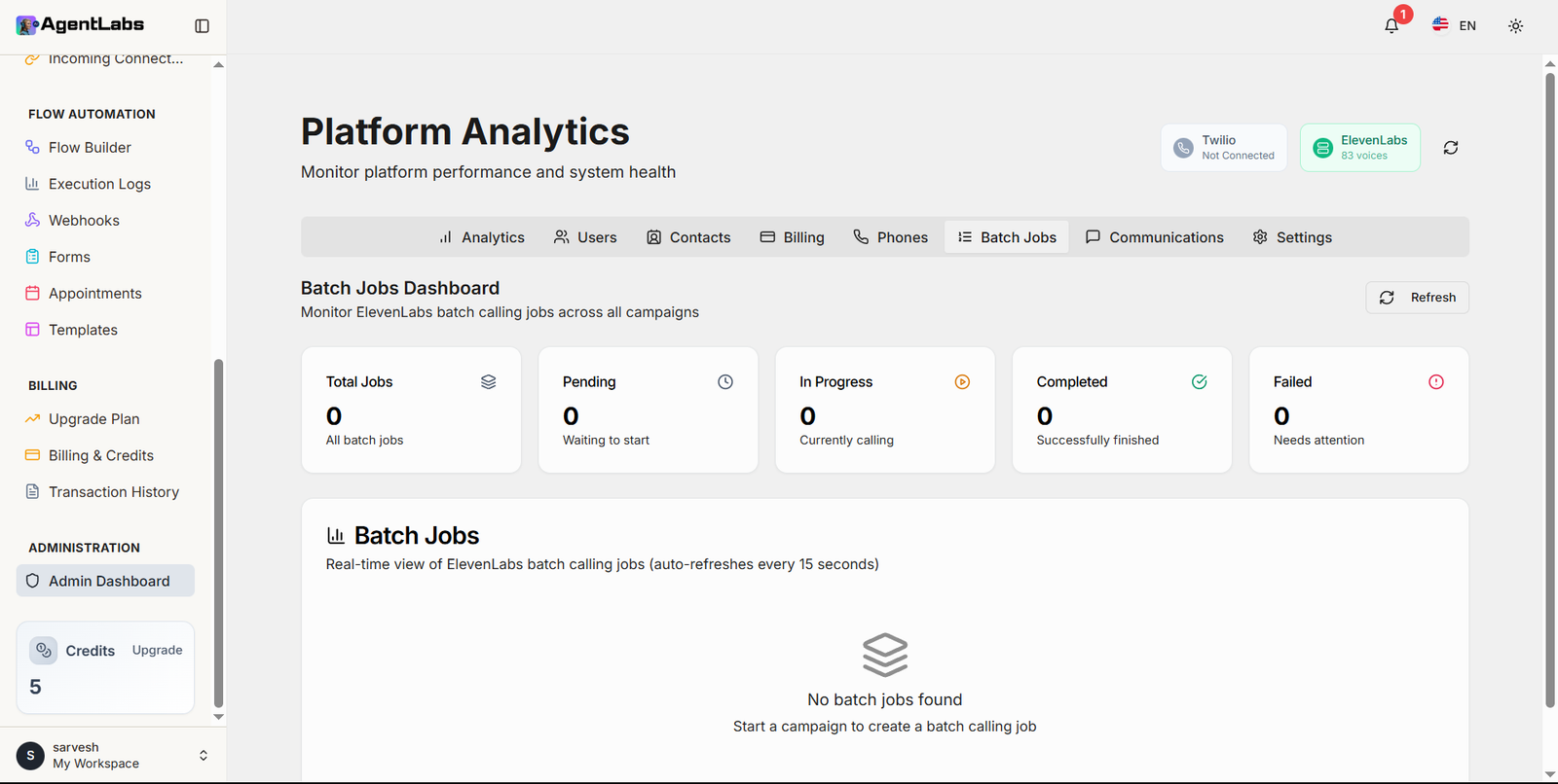 Batch Jobs Dashboard